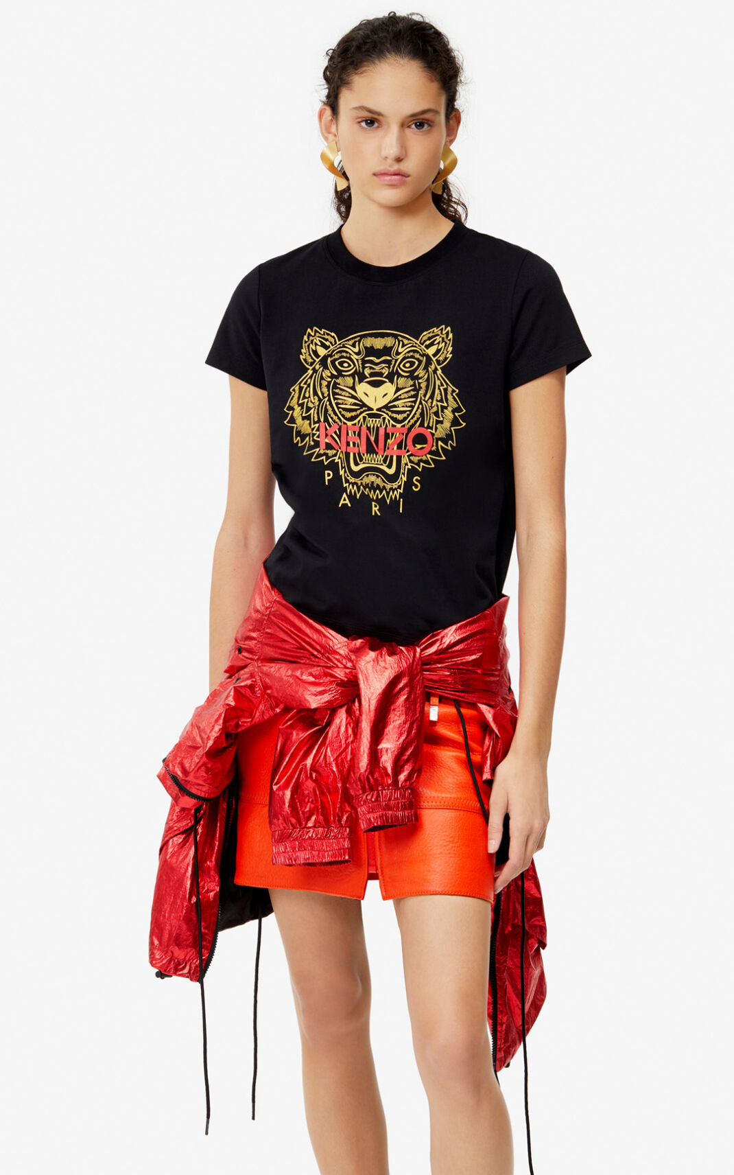 T Shirt Kenzo Femme Tiger Noir SMIZP-8309